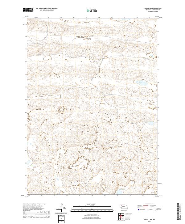 Bristol Lake, NE — USGS 7.5-minute topo (2021)