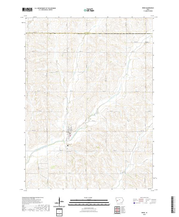 Irwin, IA — USGS 7.5-minute topo (2022)