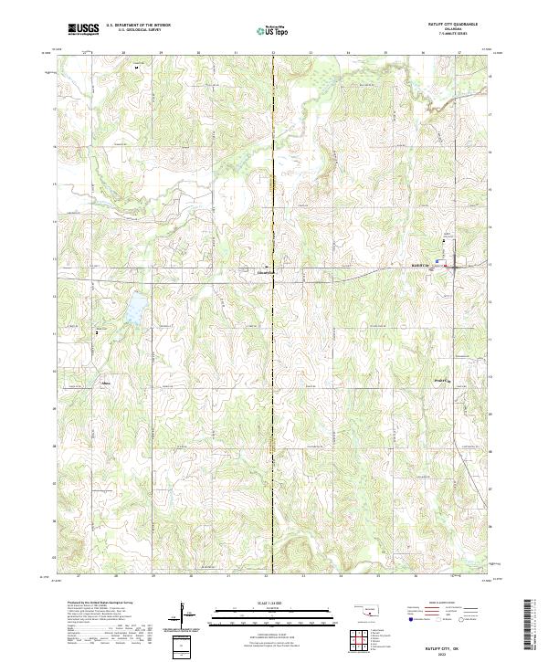 Ratliff City, OK — USGS 7.5-minute topo (2022)