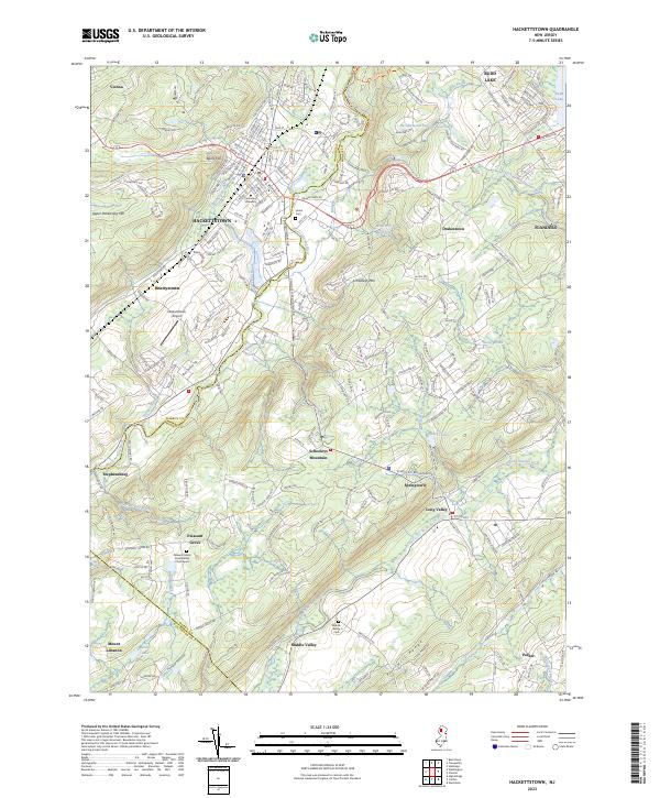 Hackettstown, NJ — USGS 7.5-minute topo (2023)