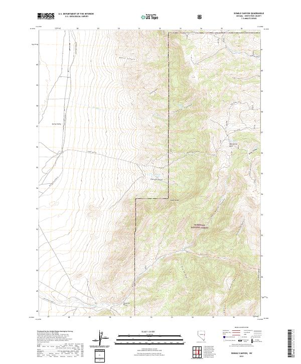 Sixmile Canyon, NV — USGS 7.5-minute topo (2021)