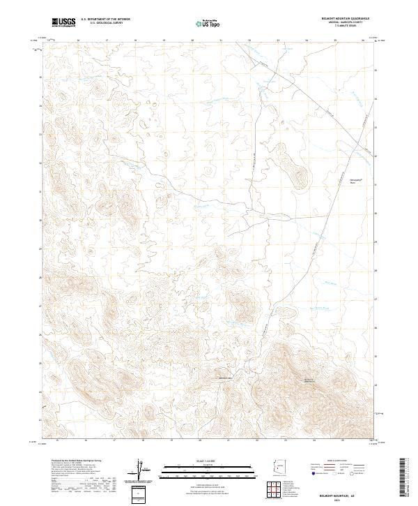 Belmont Mountain, AZ — USGS 7.5-minute topo (2021)