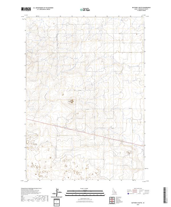 Butterfly Butte, ID — USGS 7.5-minute topo (2023)