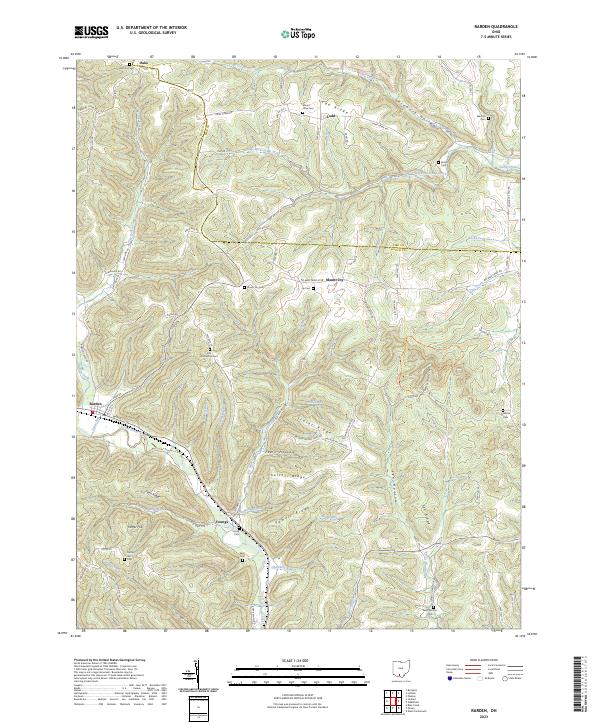 Rarden, OH — USGS 7.5-minute topo (2023)