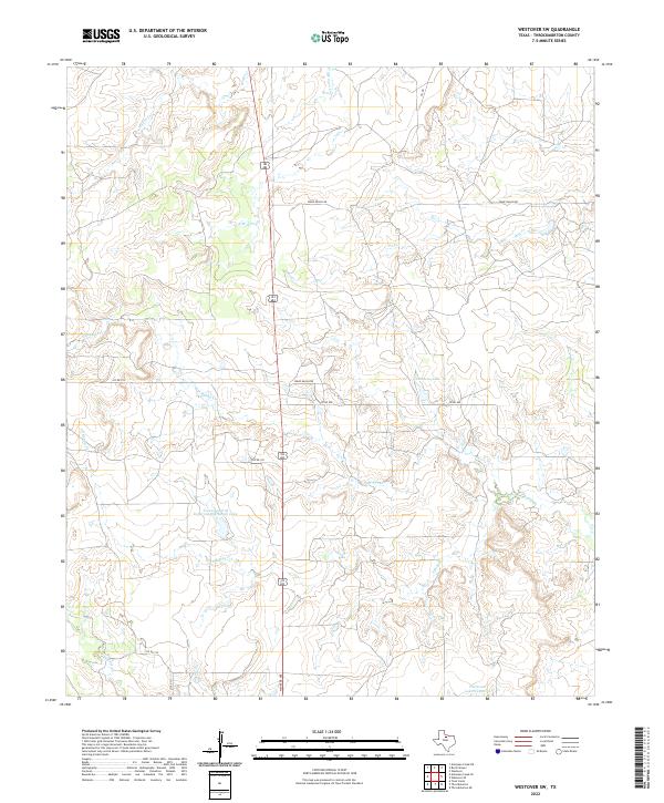 Westover SW, TX — USGS 7.5-minute topo (2022)