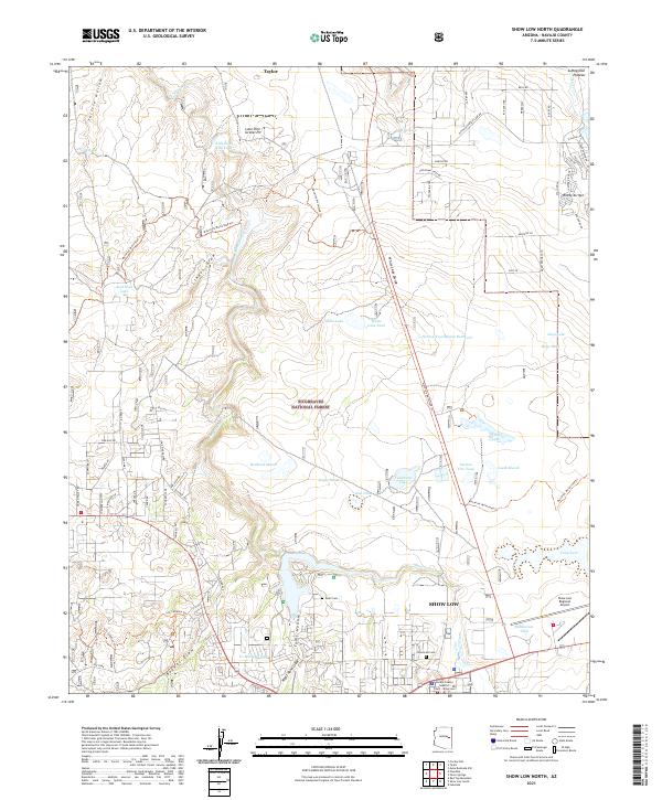 Show Low North, AZ — USGS 7.5-minute topo (2021)