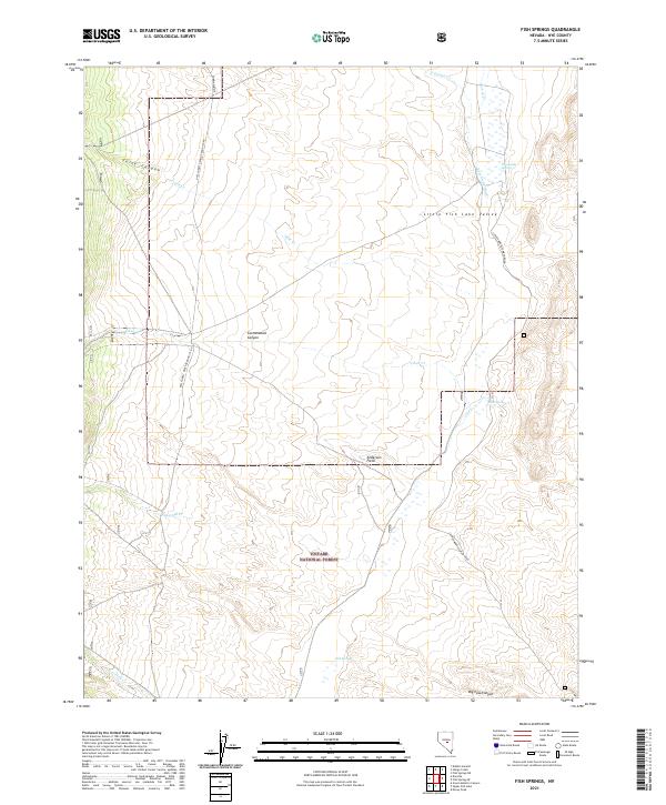 Fish Springs, NV — USGS 7.5-minute topo (2021)