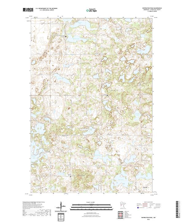 Inspiration Peak, MN — USGS 7.5-minute topo (2022)