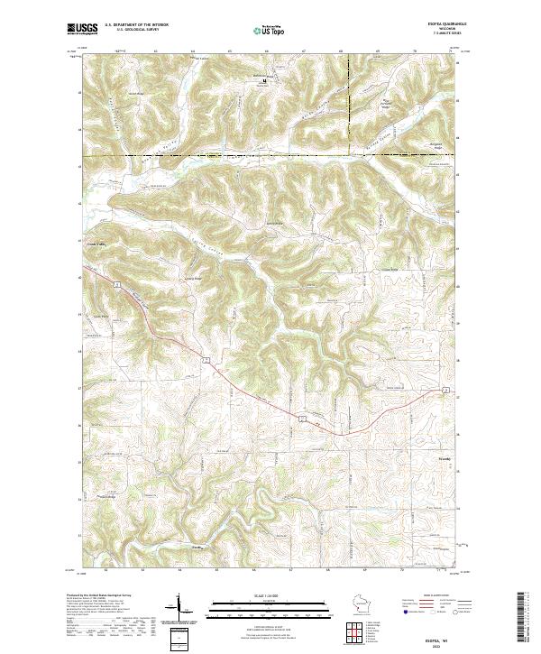 Esofea, WI — USGS 7.5-minute topo (2022)