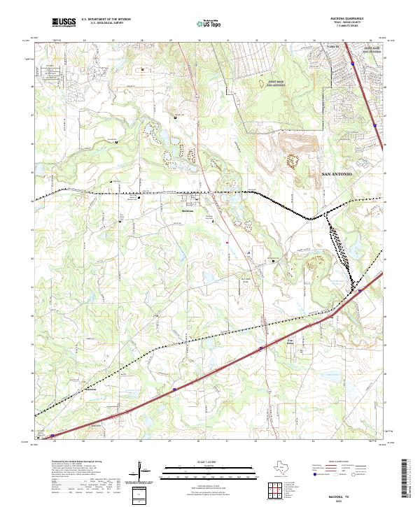 Macdona, TX — USGS 7.5-minute topo (2022)