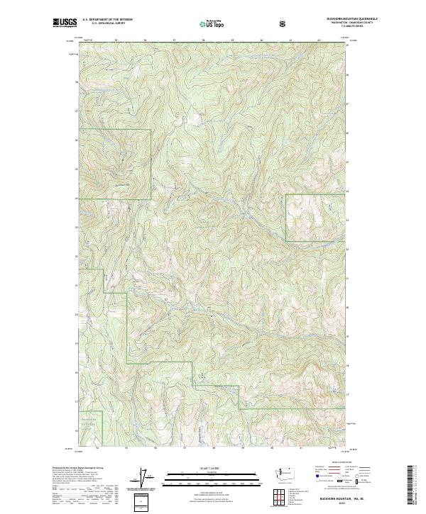 Buckhorn Mountain, WA-BC — USGS 7.5-minute topo (2023)