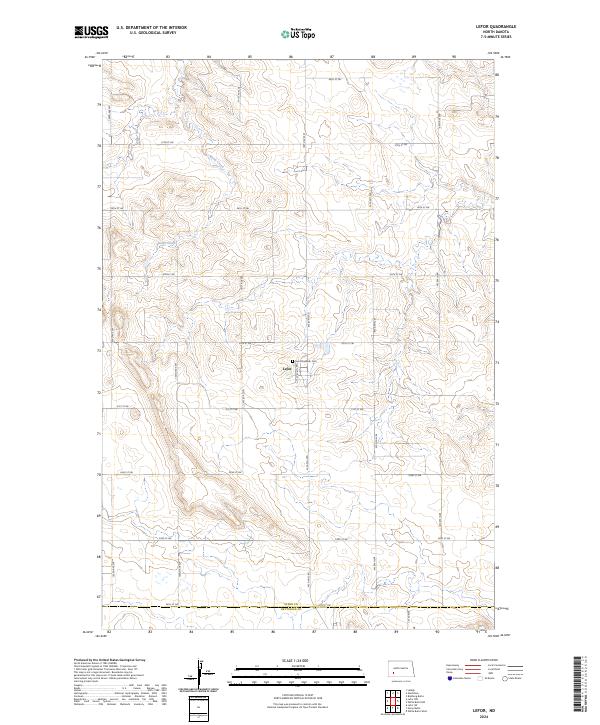 Lefor, ND — USGS 7.5-minute topo (2024)