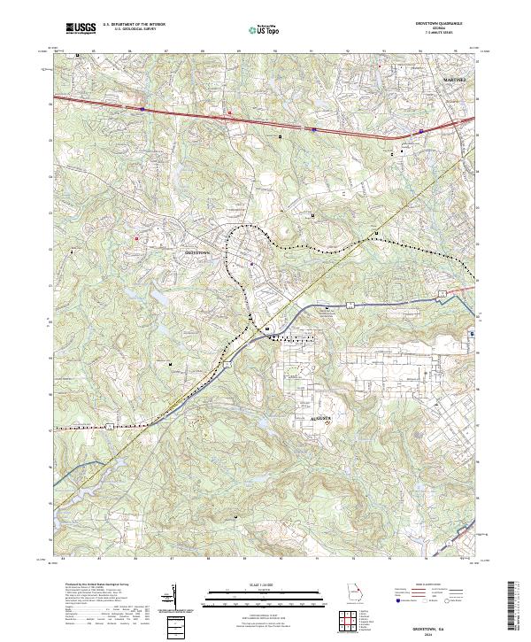 Grovetown, GA — USGS 7.5-minute topo (2024)