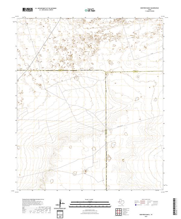 Bedford Ranch, TX — USGS 7.5-minute topo (2022)