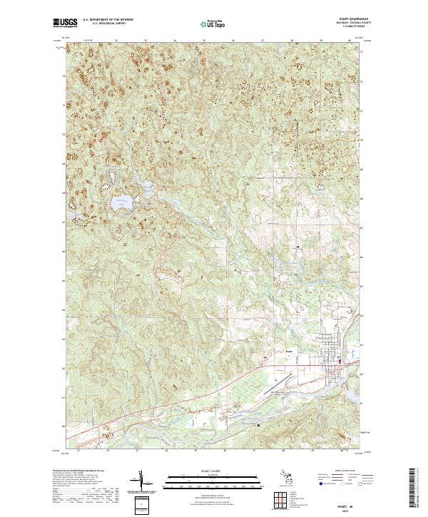 Evart, MI — USGS 7.5-minute topo (2023)