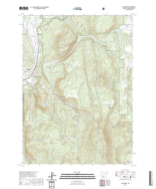 Chiloquin, OR — USGS 7.5-minute topo (2023)