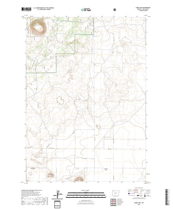 Cabin Lake, OR — USGS 7.5-minute topo (2023)