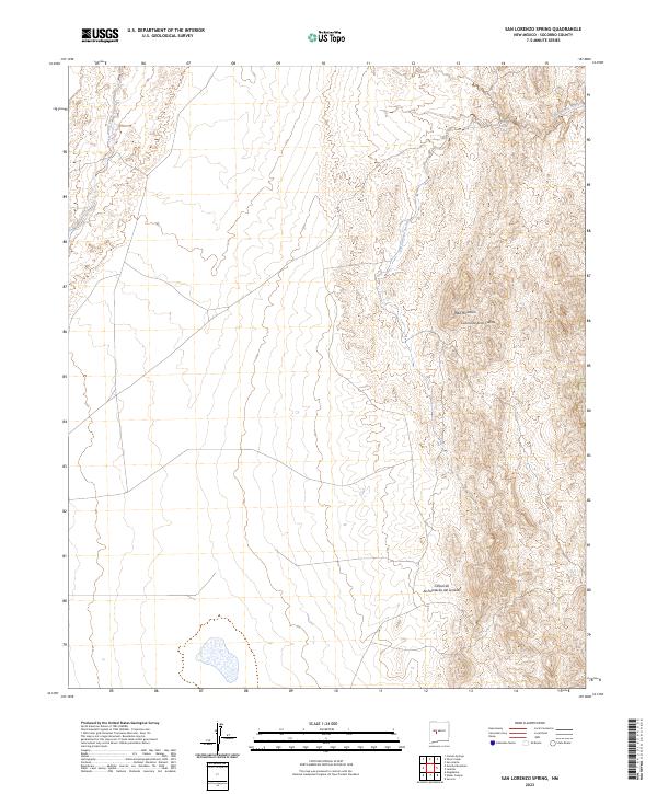 San Lorenzo Spring, NM — USGS 7.5-minute topo (2023)