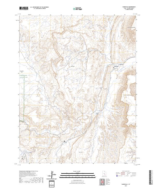 Caineville, UT — USGS 7.5-minute topo (2023)