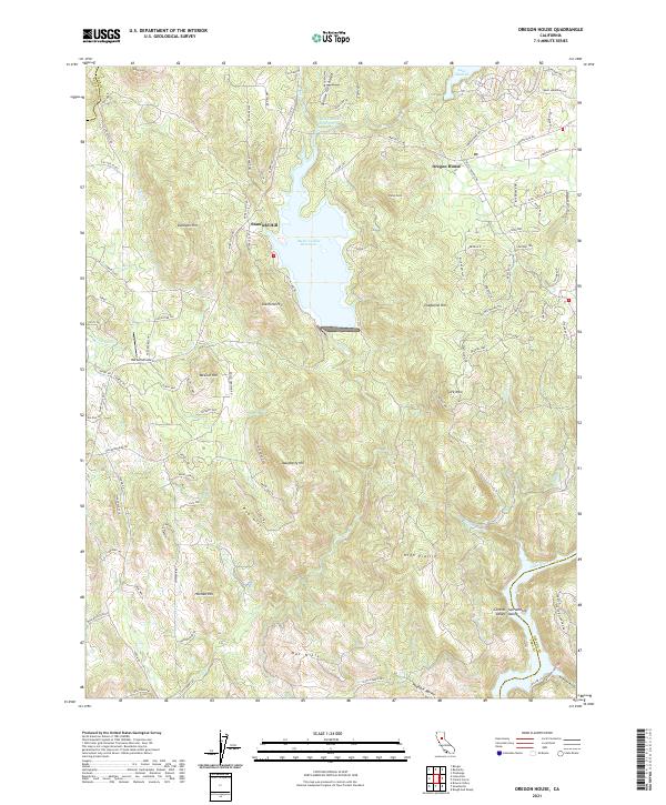 Oregon House, CA — USGS 7.5-minute topo (2021)