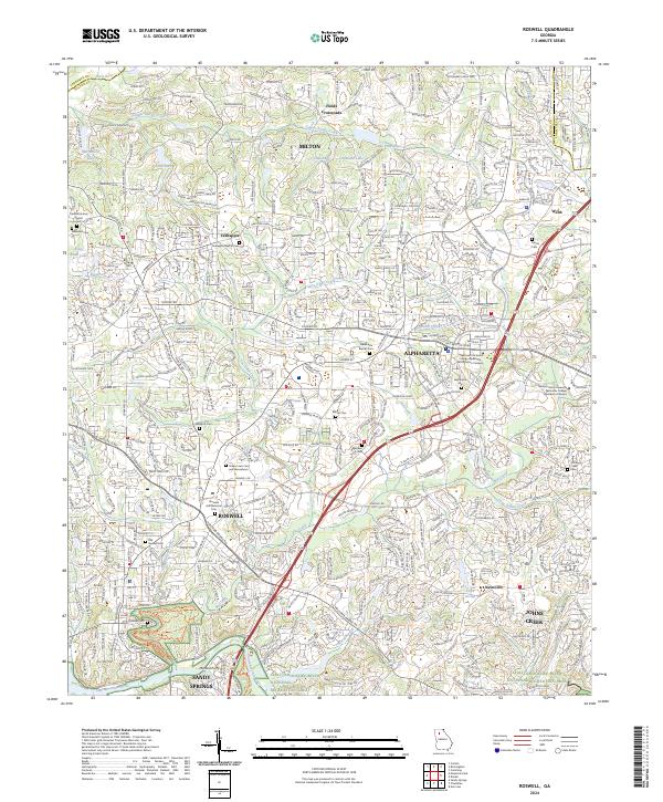 Roswell, GA — USGS 7.5-minute topo (2024)