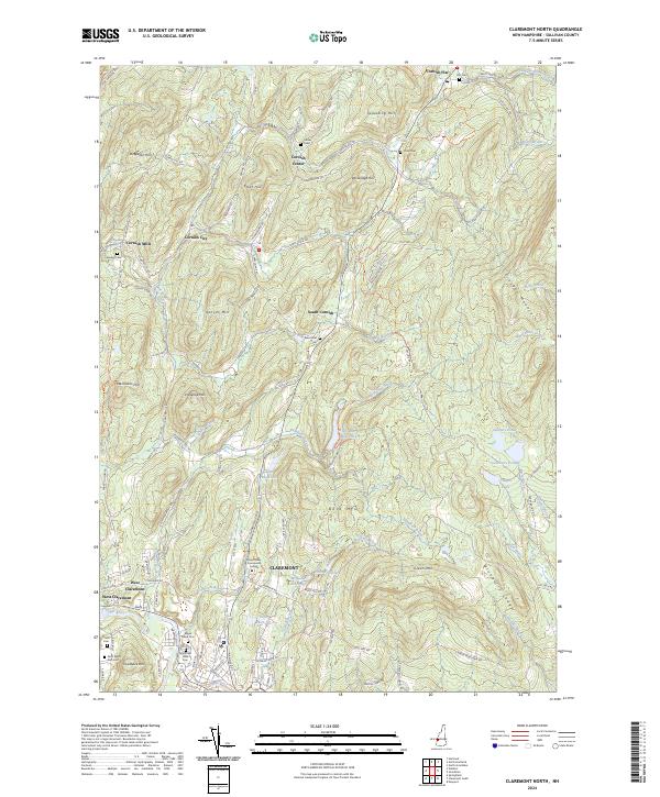 Claremont North, NH — USGS 7.5-minute topo (2024)