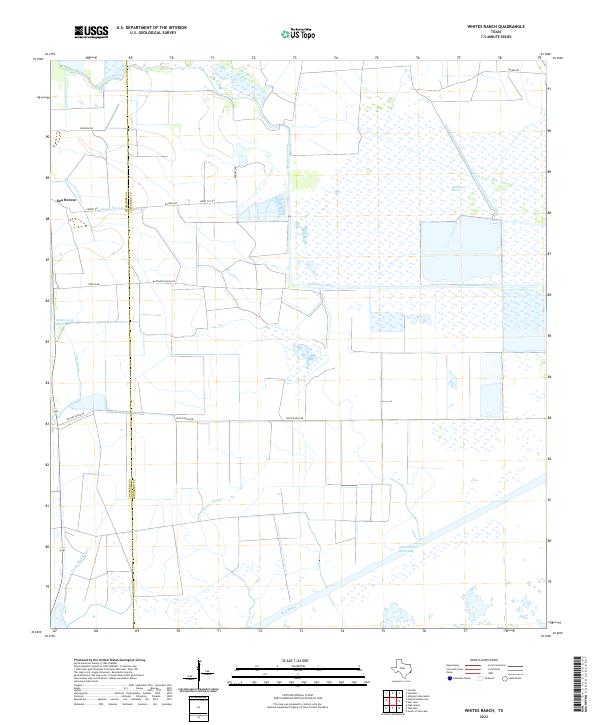 Whites Ranch, TX — USGS 7.5-minute topo (2022)