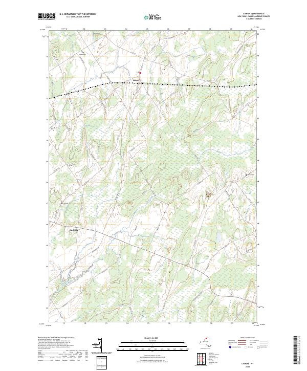 Lisbon, NY — USGS 7.5-minute topo (2023)
