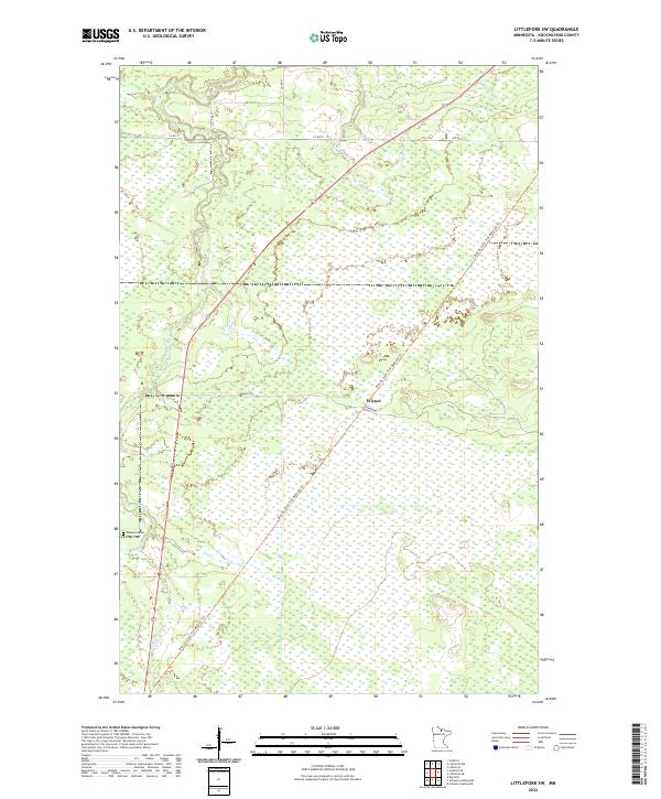 Littlefork SW, MN — USGS 7.5-minute topo (2022)