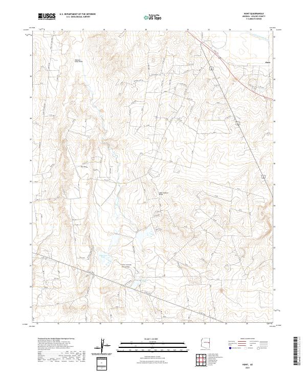 Hunt, AZ — USGS 7.5-minute topo (2021)