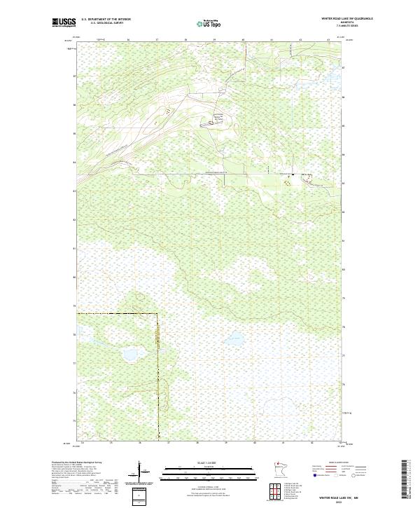 Winter Road Lake SW, MN — USGS 7.5-minute topo (2022)