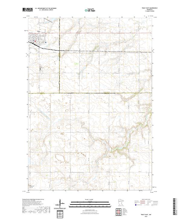 Tracy East, MN — USGS 7.5-minute topo (2022)