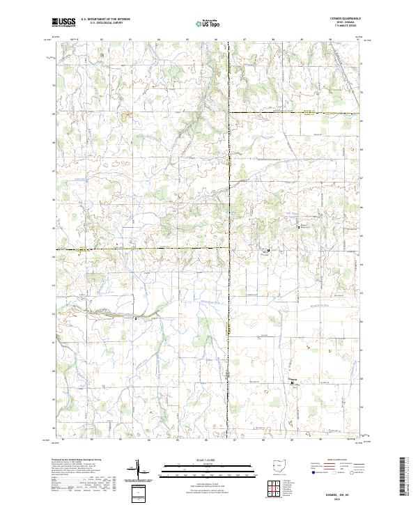 Cosmos, OH-IN — USGS 7.5-minute topo (2023)