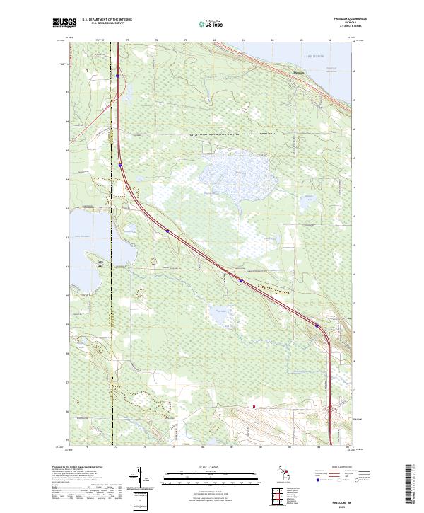 Freedom, MI — USGS 7.5-minute topo (2023)
