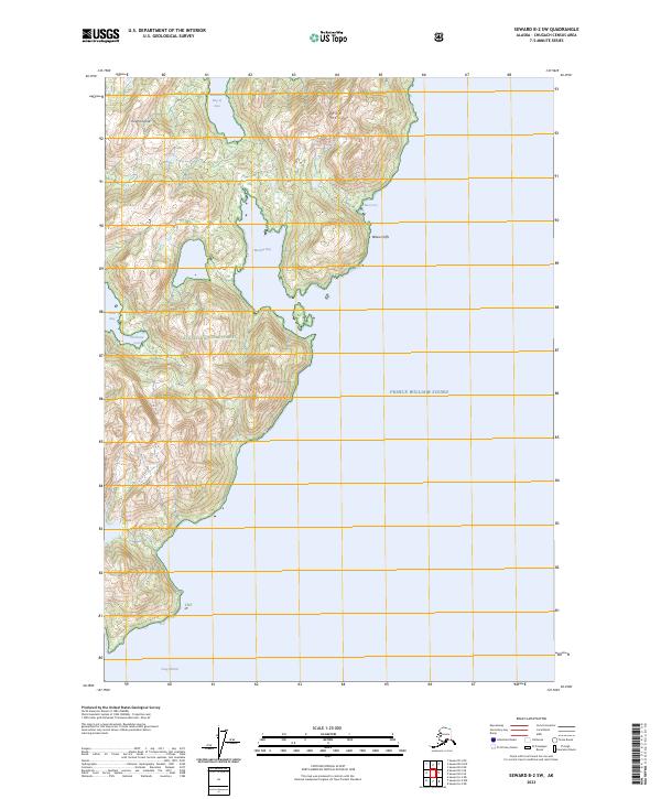 Seward B-2 SW, AK — USGS 7.5-minute topo (2023)