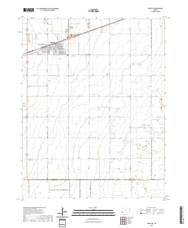 Sublette, KS — USGS 7.5-minute topo (2022)
