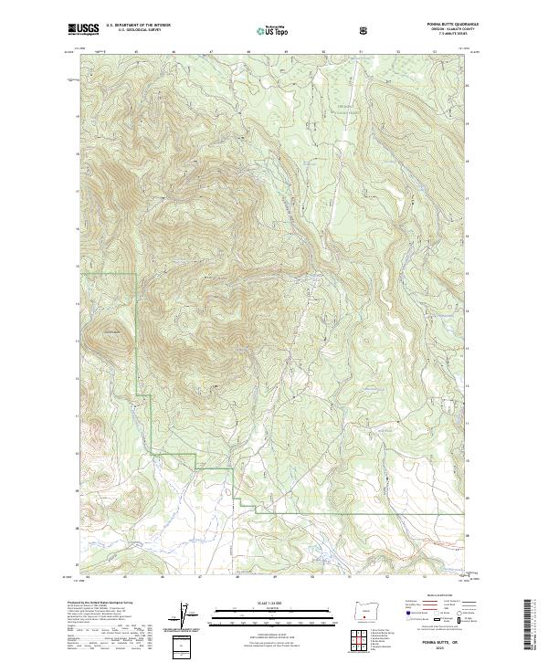 Ponina Butte, OR — USGS 7.5-minute topo (2023)