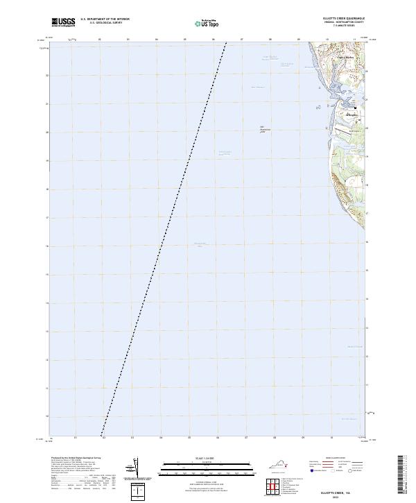 Elliotts Creek, VA — USGS 7.5-minute topo (2022)
