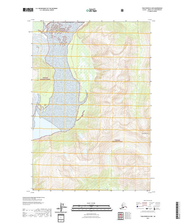 Taku River B-6 NW, AK — USGS 7.5-minute topo (2021)