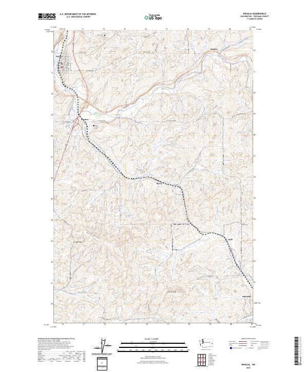 Rosalia, WA — USGS 7.5-minute topo (2023)