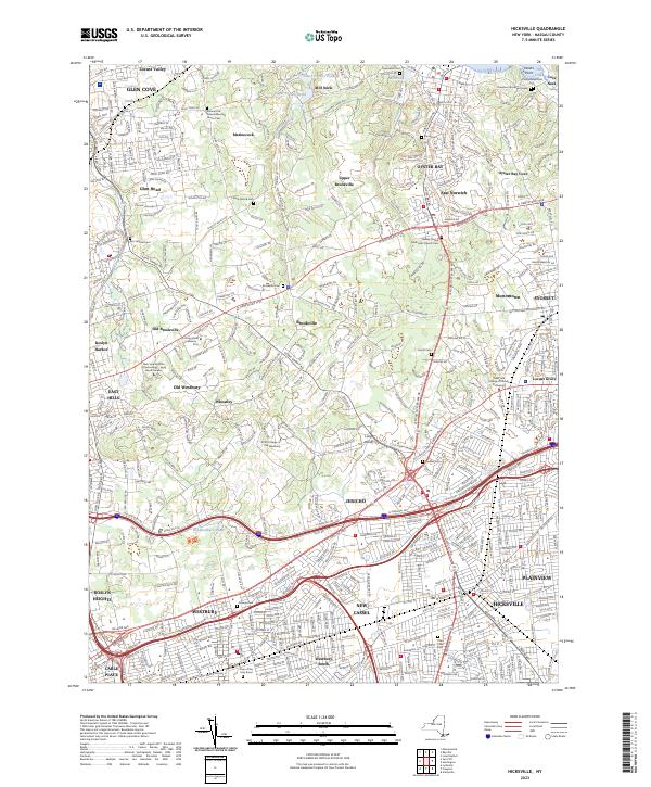 Hicksville, NY — USGS 7.5-minute topo (2023)