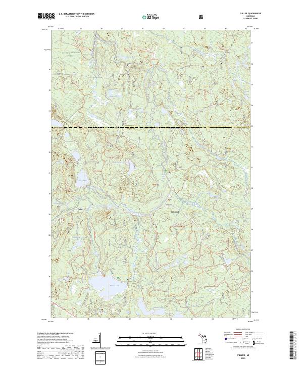 Fuller, MI — USGS 7.5-minute topo (2023)