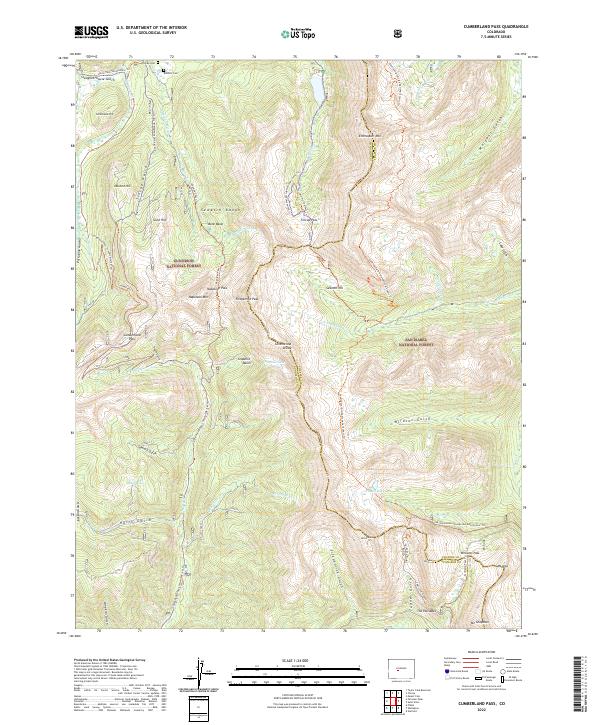 Cumberland Pass, CO — USGS 7.5-minute topo (2022)