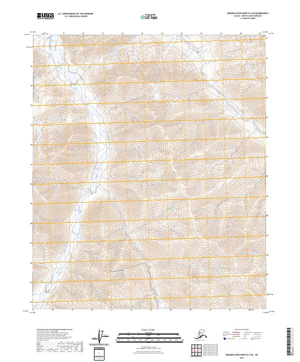 Demarcation Point B-4 SE, AK — USGS 7.5-minute topo (2023)