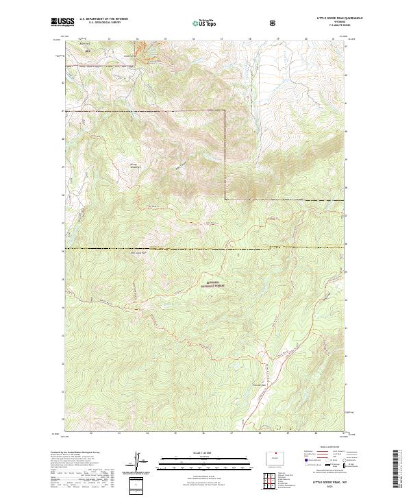 Little Goose Peak, WY — USGS 7.5-minute topo (2021)