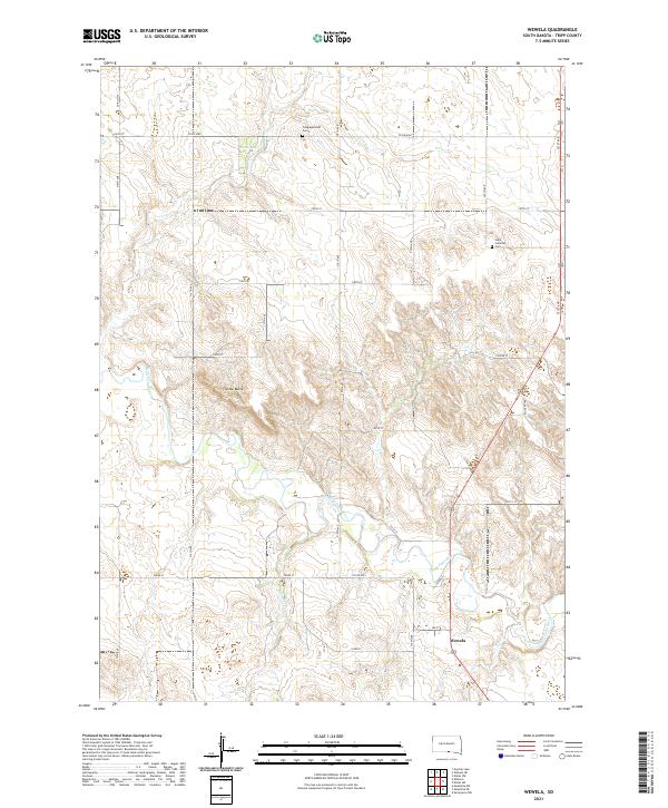 Wewela, SD — USGS 7.5-minute topo (2021)