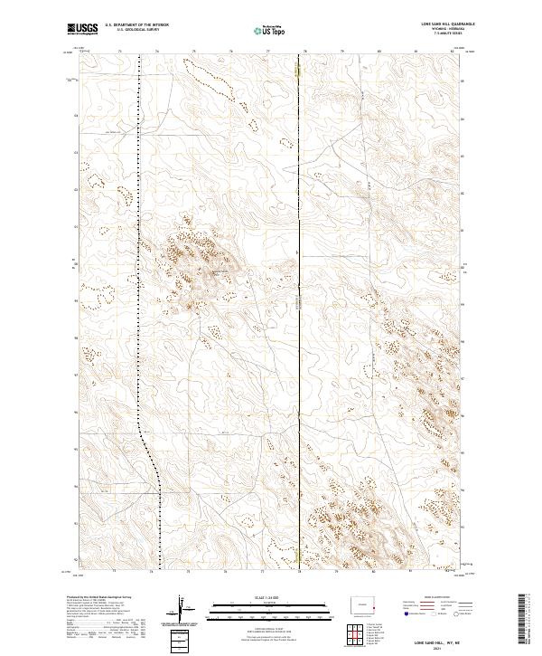 Lone Sand Hill, WY-NE — USGS 7.5-minute topo (2021)