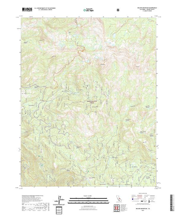 Nelson Mountain, CA — USGS 7.5-minute topo (2021)