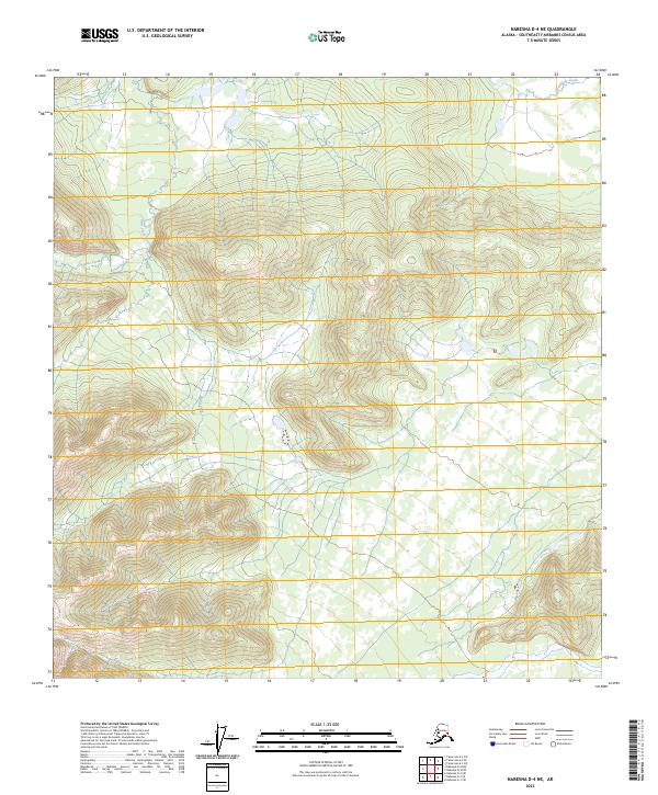 Nabesna D-4 NE, AK — USGS 7.5-minute topo (2023)