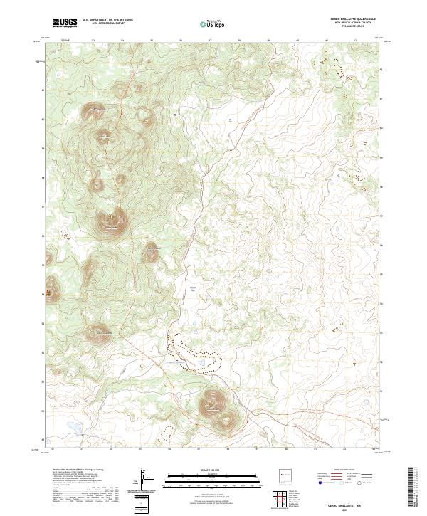 Cerro Brillante, NM — USGS 7.5-minute topo (2023)